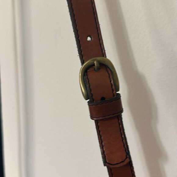 Vintage Genuine Leather Saddle Crossbody Horse Stirrup Brass ~Equestrian Gear - Picture 3 of 11